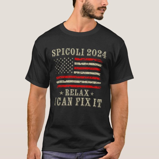 Camiseta Spicoli 24 Spicoli 2024 Relaxe Eu Posso Consertar  (Frente)