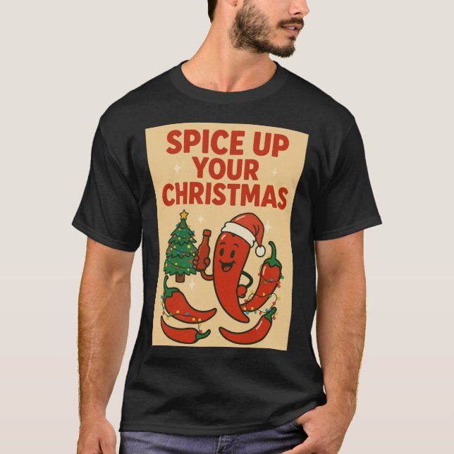 Camiseta Spicy Christmas Sizzle (Frente)