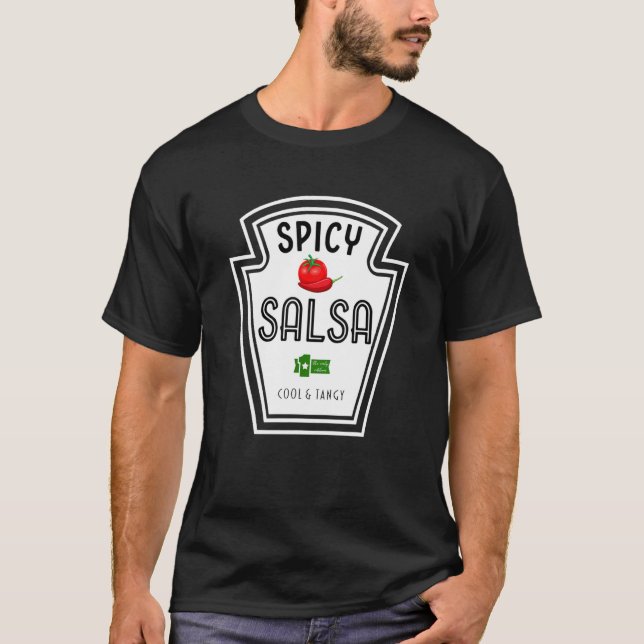 Camiseta Spicy Salsa Group Condiment Team Halloween Costume (Frente)