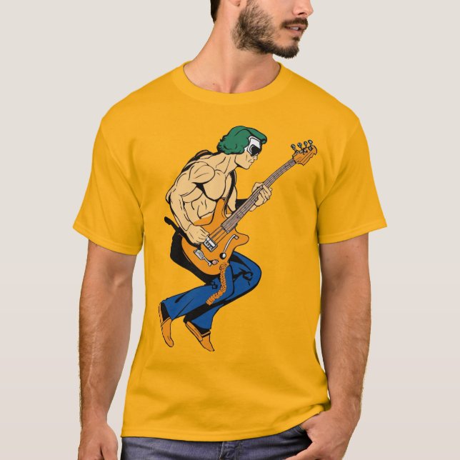 Camiseta Spicy Serenade: Pepper Chili Guitarist Sticker Des (Frente)