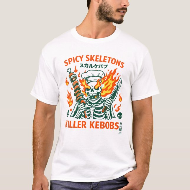 Camiseta Spicy Skeleton Chef (Frente)