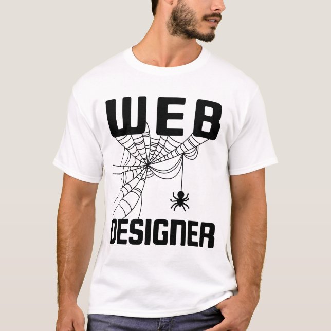 Camiseta Spider do Desenvolvedor de Web Sites do Design do  (Frente)