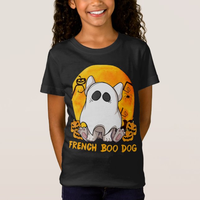 Camiseta Spider Gift|Bulldog Francês Com Pumpkin Spider (Frente)