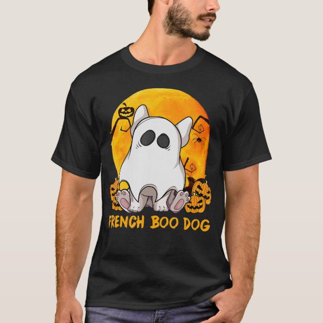 Camiseta Spider Gift|Bulldog Francês Com Pumpkin Spider (Frente)