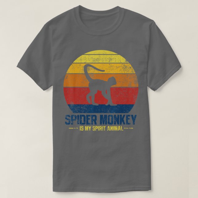 Camiseta Spider Monkey Vintage (Frente do Design)