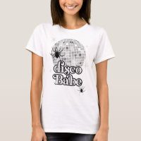 Spider Spooky Disco Babe Bridal Party MOH Shirt