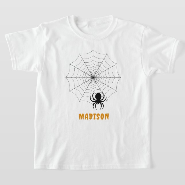 Camiseta Spider Spooky e Halloween Personalizado pela Web (Postura )