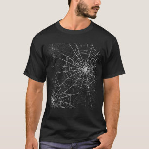 Camiseta Spider Web TShirt Halloween Cobweb Shirt