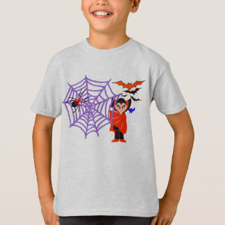Camiseta Spider Wez Crianças Engraçadas Drácula do Dia das 