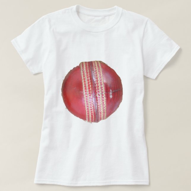 Camiseta Spin Master's Sphere: Uma bola de críquete esquerd (Frente do Design)