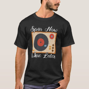 Camiseta Spin Now Wine Posterior Vinyl Record Record Col