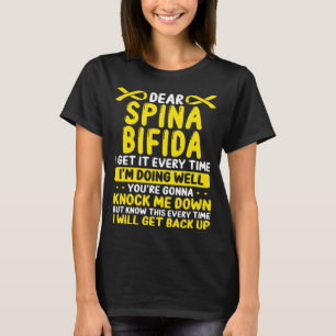Camiseta Spina Bifida Dia de Consciência Spina Bifida Ribbo