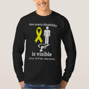Camiseta Spina Bifida Sensibilização Mês Suporte a Fita Ama