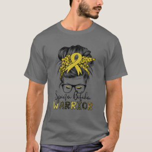 Camiseta Spina Bifida Warrior Messy Bun Hair Women