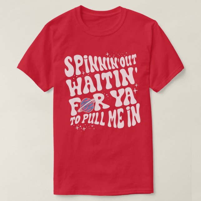 Camiseta Spinnin esperando você me puxar no Satélite (Frente do Design)