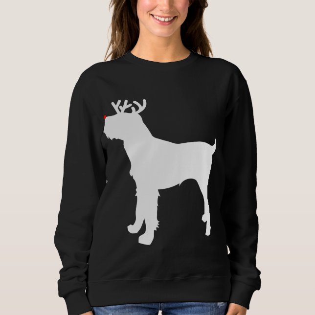 Camiseta Spinone Italiano Reindeer Cão de Natal (Frente)