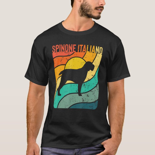 Camiseta Spinone Italiano Vintage Sunset Mãe Pai (Frente)