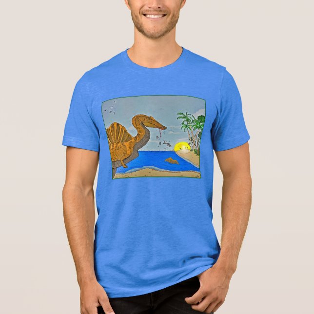 Camiseta Spinosaurus praia cretáceo (Frente)