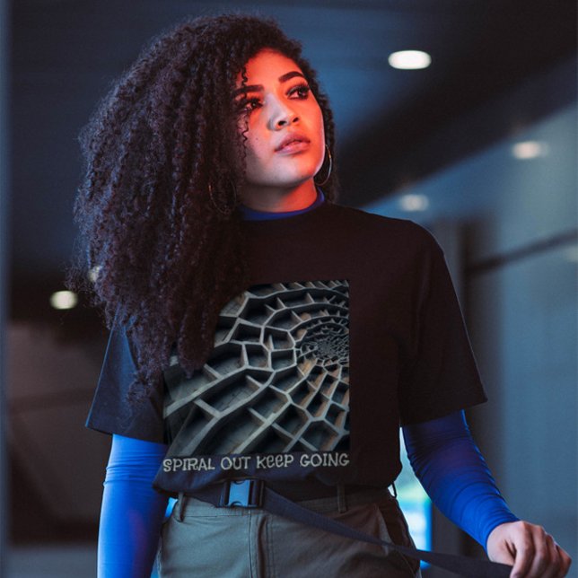 Camiseta Spiral Fora Continuando - Fibonacci Inspirado (Style with Spiral Out Keep Going T-Shirt!)