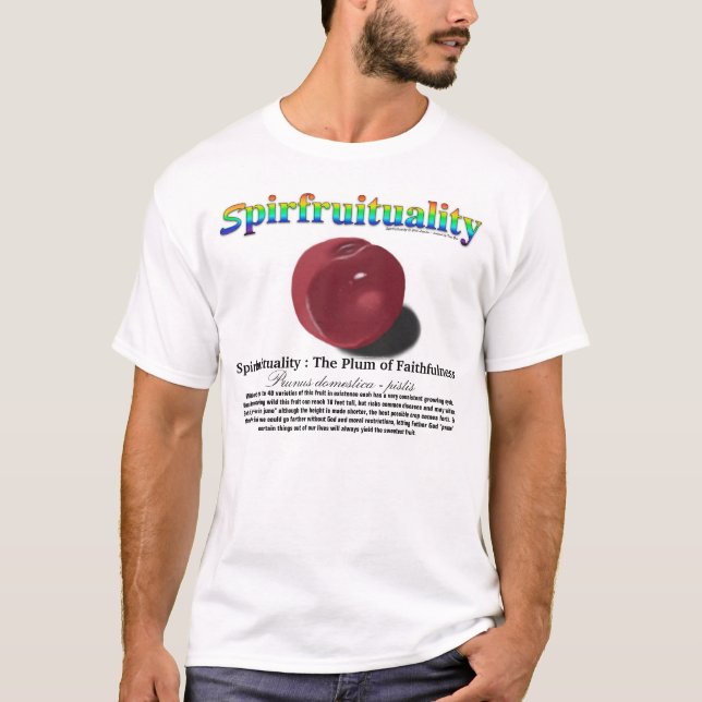 Camiseta Spirfruituality: A ameixa da fidelidade (Frente)