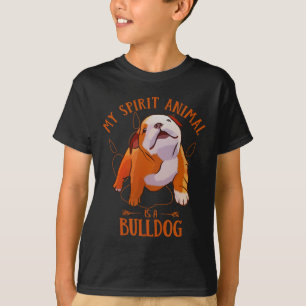 Camiseta Spirit Animal É Um Inglês Buldogue Divertido Com A