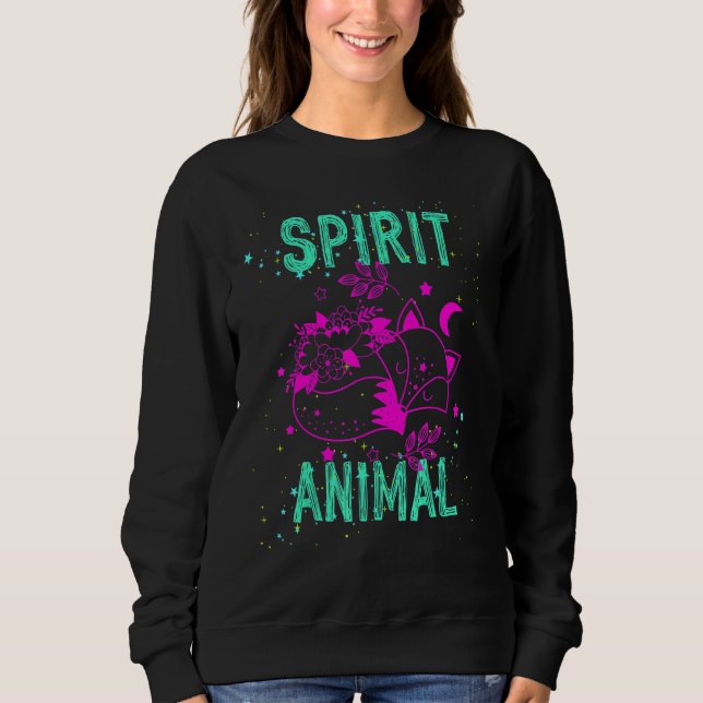 Camiseta Spirit Animal Fox Lover Pink Animals Comfort Cute  (Frente)