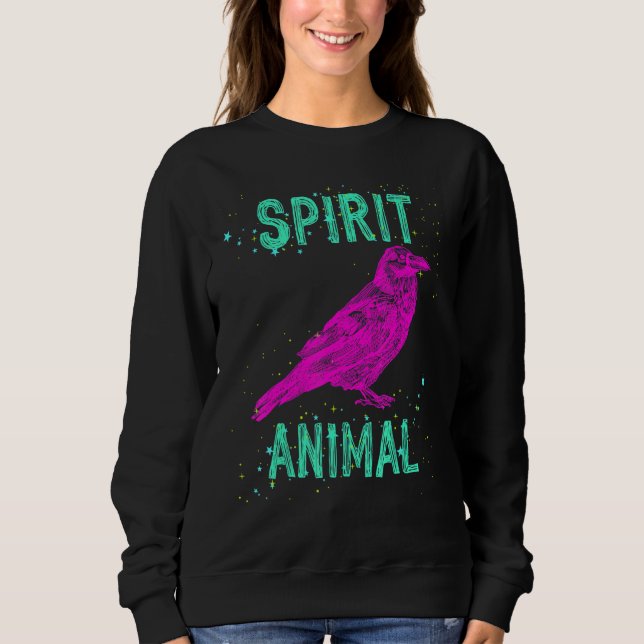 Camiseta Spirit Animal Raven Lover Pink Animals Comfort Cut (Frente)