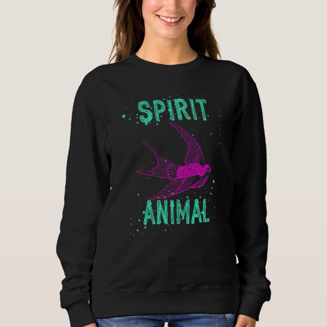Camiseta Spirit Animal Swallow Bird Pink Animals Comfort Cu (Frente)