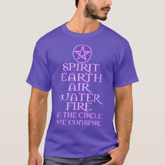Camiseta Spirit Earth Air Water Fire WiccanWitch