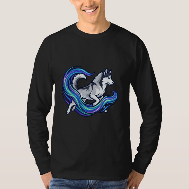Camiseta Spirit Husky Electric Blue Aura Graphic (Frente)