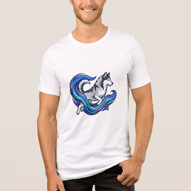 Camiseta Spirit Husky Electric Blue Aura Graphic (Frente)