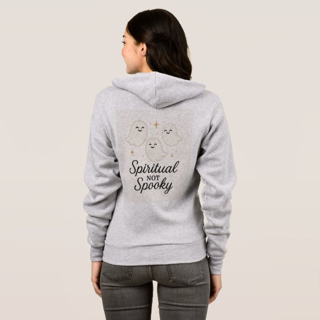 Camiseta Spiritual Not Spooky Hoodie – Cute Ghost Halloween (Parte Traseira Completa)