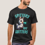 Camiseta Spitters are Quitters  Funny Rude Llama Hen Party<br><div class="desc">Spitters are Quitters  Funny Rude Llama Hen Party Design</div>