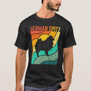 Camiseta Spitz Alemão Pôr do Sol Vintage Mãe Pai