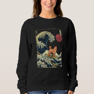 Camiseta Spitz Finlandês Onda de Kanagawa Japonesa Cachorro