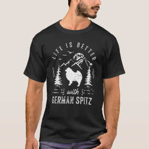 Camiseta Spitz Life Alemão Melhor Mãe Pai Cão
