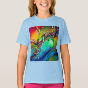 Camiseta Splash! Abstrato de bolhas coloridas