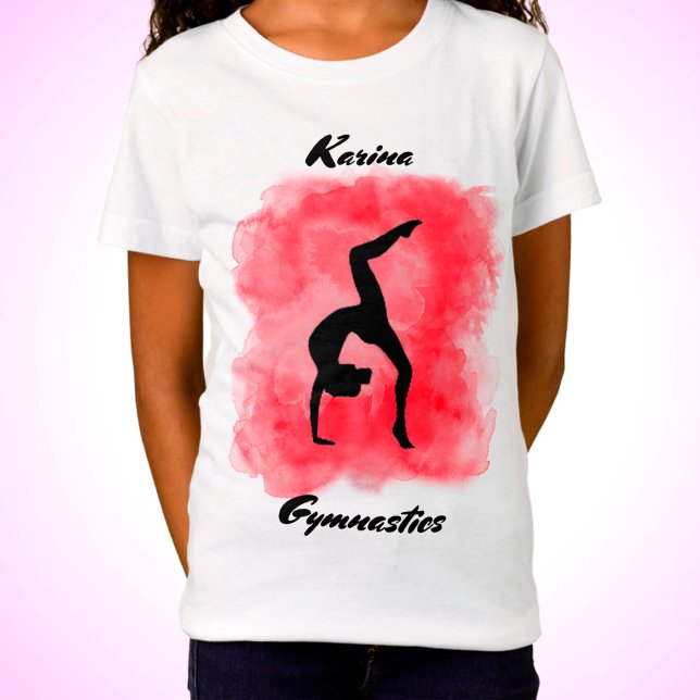 Camiseta Splash de Aquarela de Ginástica Personalizado (Criador carregado)