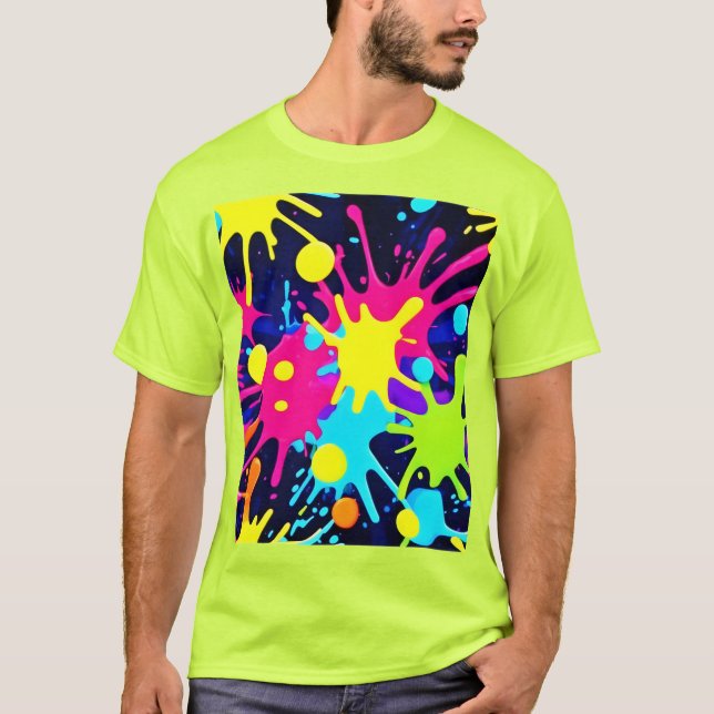 Camiseta Splash de Cores Vibrante (Frente)