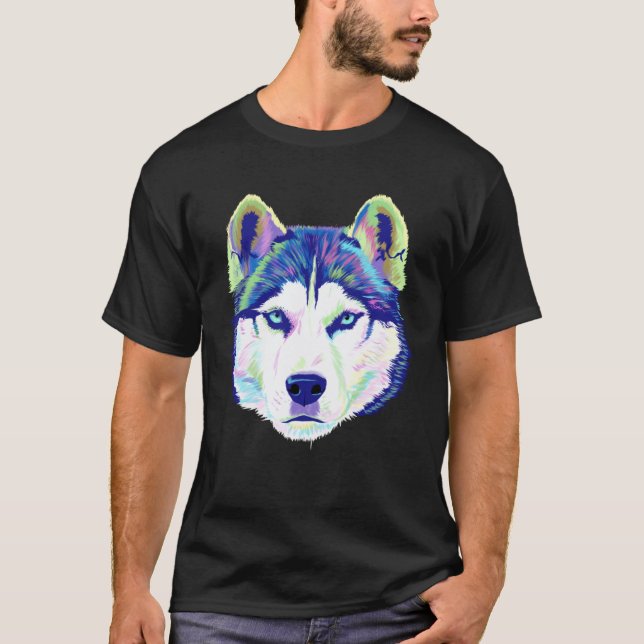 Camiseta Splash Dog Siberian Husky (Frente)