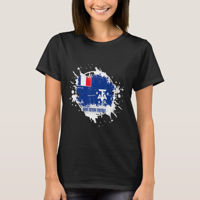 Camiseta Splash dos Territórios Austrais Franceses (Frente)