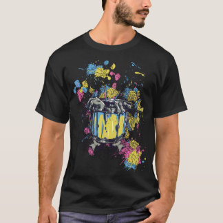 Camiseta Splash Drummer - Farbexplosion auf der Snare
