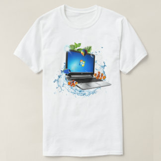 Camiseta Splash Laptop Frutiger Aero
