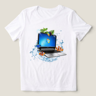 Camiseta Splash Laptop Frutiger Aero ( feminine )