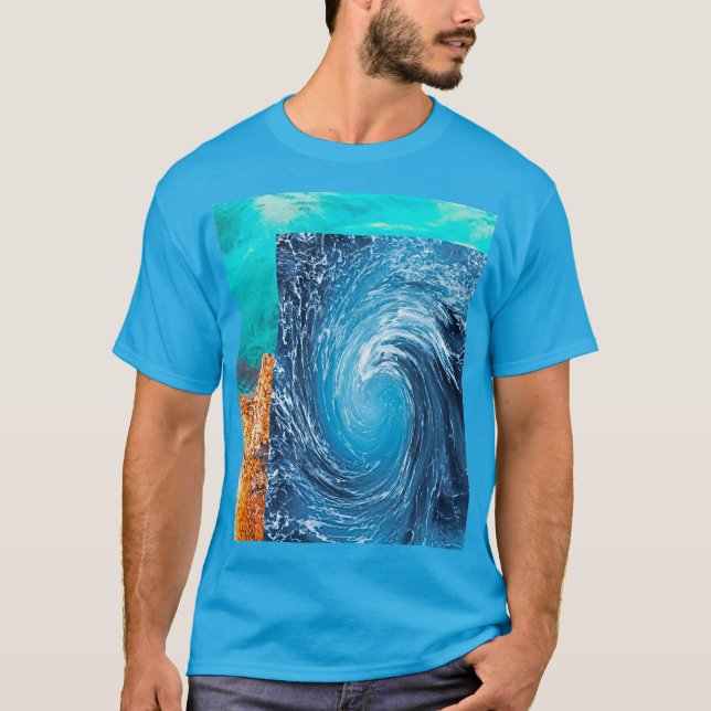 Camiseta Splash Mens do Oceano Pacífico (Frente)
