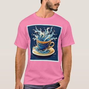 Camiseta Splash Oceânico de Café