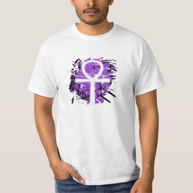 Camiseta Splatter da cor de Ankh (roxo, homens) (Frente)