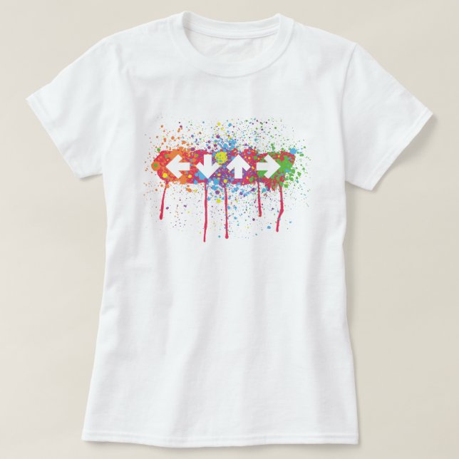 Camiseta Splatter da seta (Frente do Design)