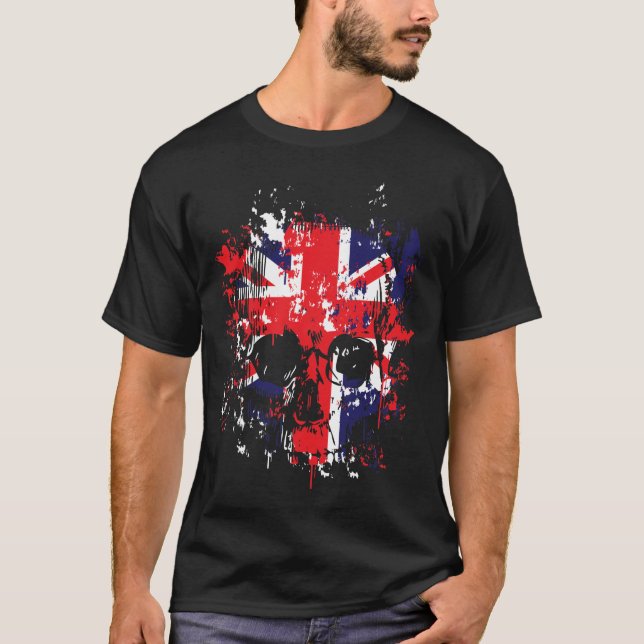 Camiseta Splatter do crânio (Frente)