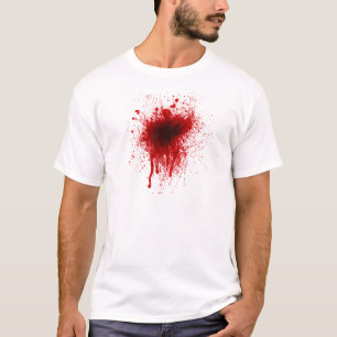 Camiseta Splatter do sangue realístico
